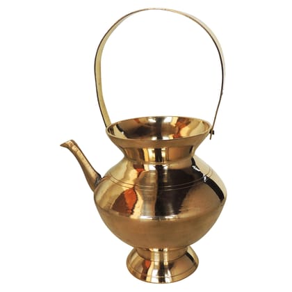 Brass Kamandal 500 ml � Pooja Showpiece Holy Water Pot, Height : 5 Inch (ZMAS530 E)