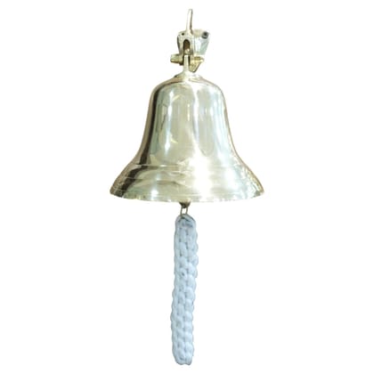 Brass Anchor Ship Bell | Marine Theme Decorative Ghanta, Height : 7 Inch (ZMAS652 F)