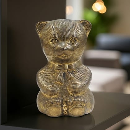 Brass Cat Gullak Piggy Bank | Decorative Coin Storage Vase, Height : 5 Inch (FMAS115)