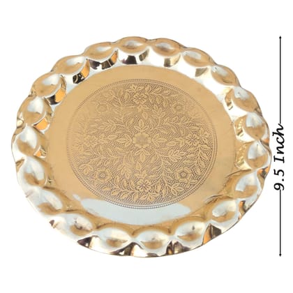 Brass Plate With Flower Design (ZMAS587 C)