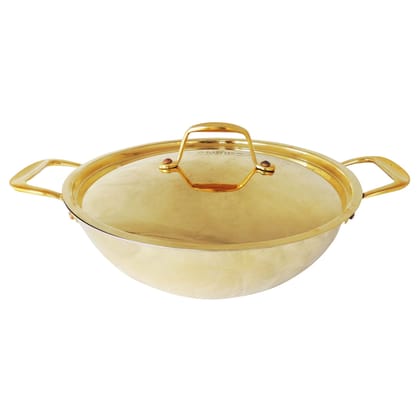 Brass Kadai With Cover No. 2 (ZMAS473 B)