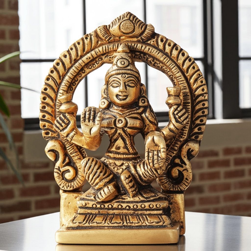 Brass Showpiece Laxmi Ji With Frame God Idol Statue (BSMAS596 L)