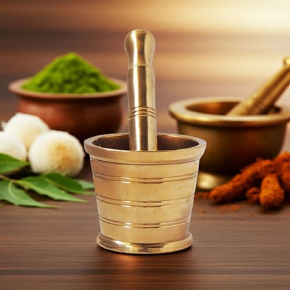 Brass Khal Batta 2 Inch | Mini Mortar Pestle | Kitchen Decor, Height : 2.5 Inch (FMAS321 D) Brass Khal Batta 2 Inch | Mini Mortar Pestle | Kitchen Decor, Height : 2.5 Inch (FMAS321 D)