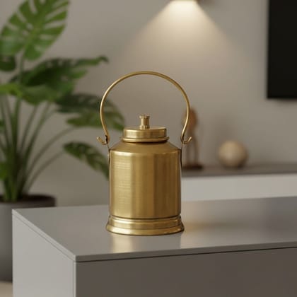 Brass Milk Bucket Miniature | Traditional Dairy Toy Collectible, Height : 4.8 Inch (ZMAS343 C)