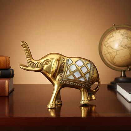 Brass Showpiece Elephant Statue (ANMAS001 B)