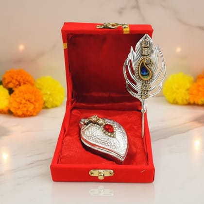 Aluminium Tilak Dani | Diwali Decorative Gifting Item, Height : 2.5 Inch (ATMAS080 B)