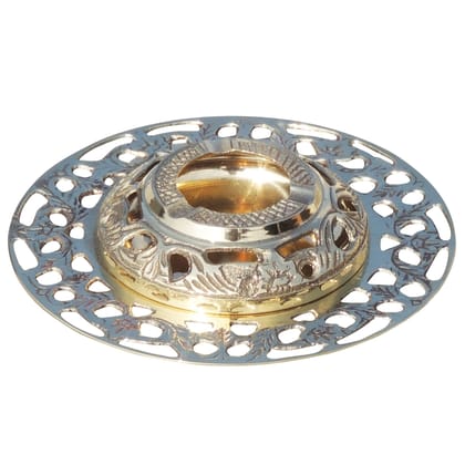 Brass Decorative Ashtray | Hotel & Home Use, Height : 1.1 Inch (ZMAS155 E)