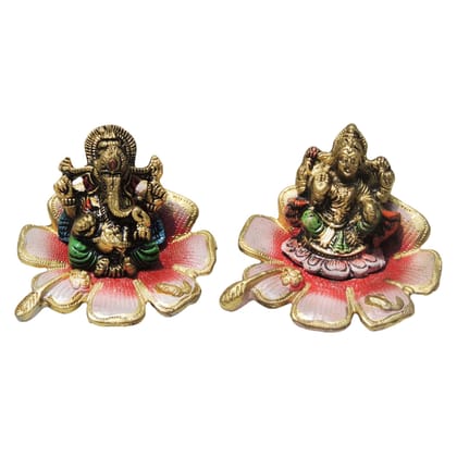 Showpiece Aluminium laxmi Ganesh Joda (ASMAS097)