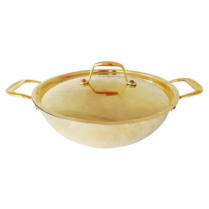 Brass Kadai With Cover No. 1 (ZMAS473 A)