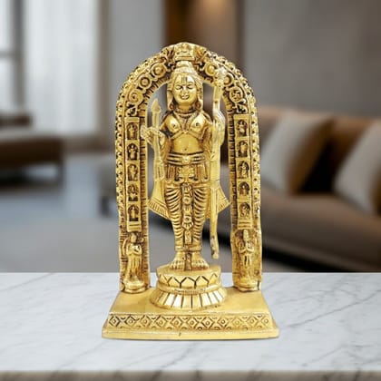 Brass Ram Lala Idol | Lord Ram Child Statue for Temple, Height : 5.2 Inch (BSMAS1717 X)