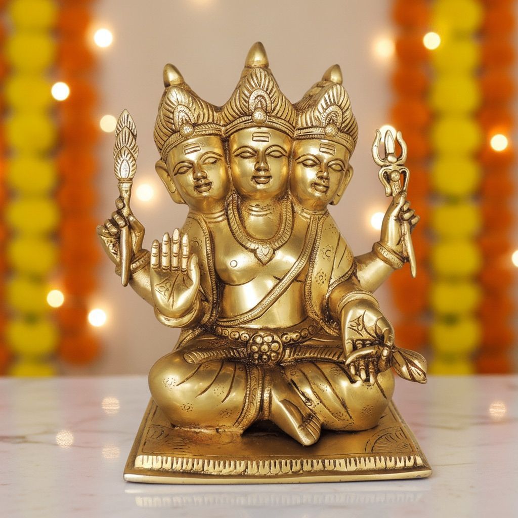 Brass Kartikeya Murugan Idol – South Indian God Brass Decorative Statue, Height : 12.5 Inch (BSMAS1587 F)
