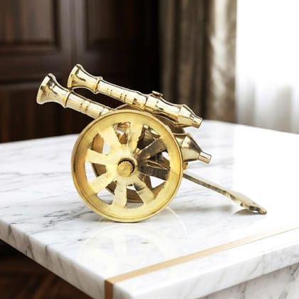 Brass Small Toop Cannon No.5 | Vintage War Decor Miniature, Height : 2.6 Inch (ZMAS172 C)