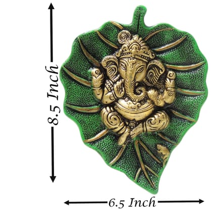 Aluminum Showpiece Ganesh Patta Red Color Statue (ASMAS095 A)