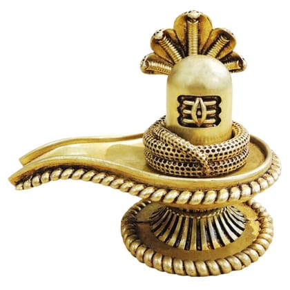 Brass Shivling Idol Statue for Home Temple & Pooja Room, Height : 4 Inch (BSMAS1887 H)