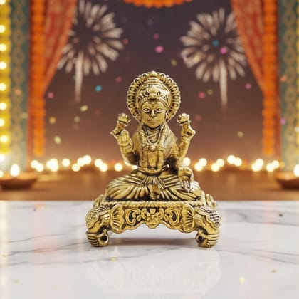Small Brass Laxmi Ji Idol Statue for Home Temple, Height : 2 Inch (BSMAS1926 L)