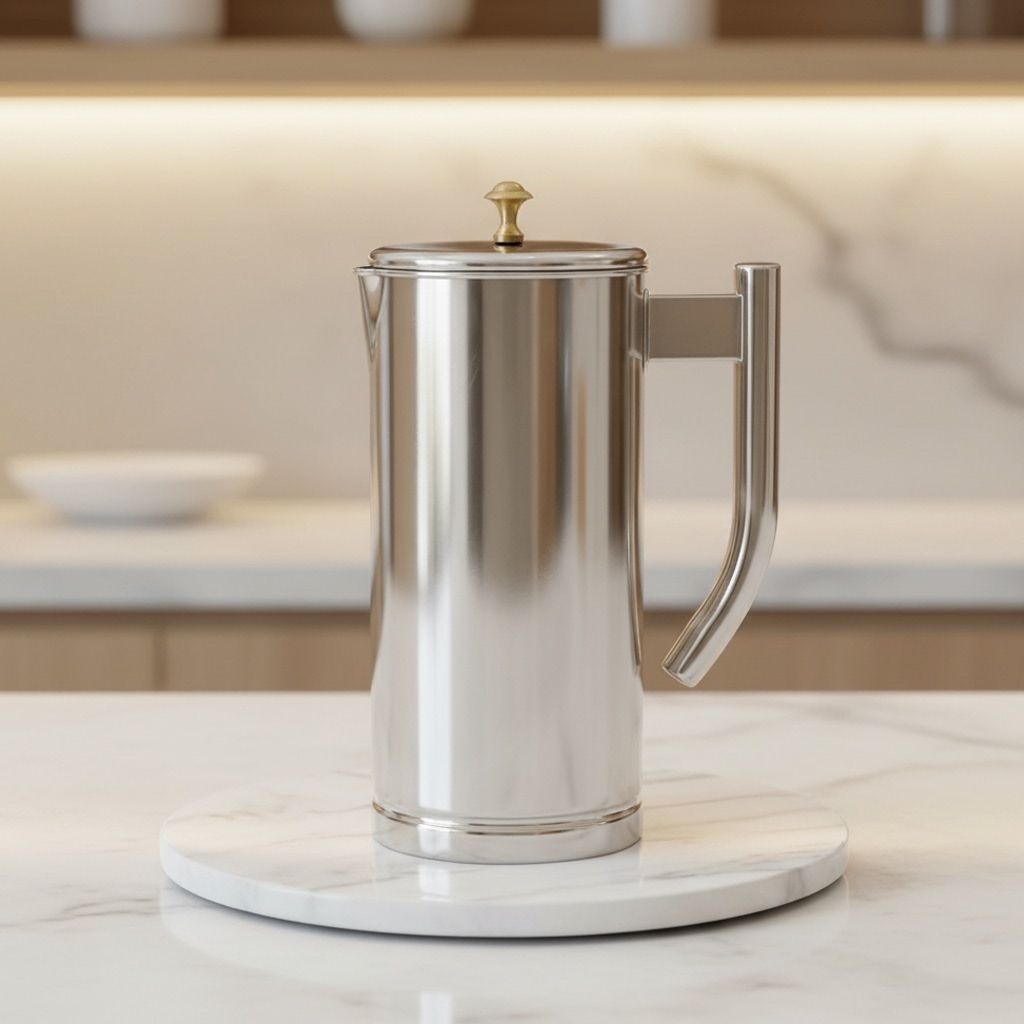 Pure Stainless Steel Water Jug Mirror Finish Pitcher (SMAS066 A)