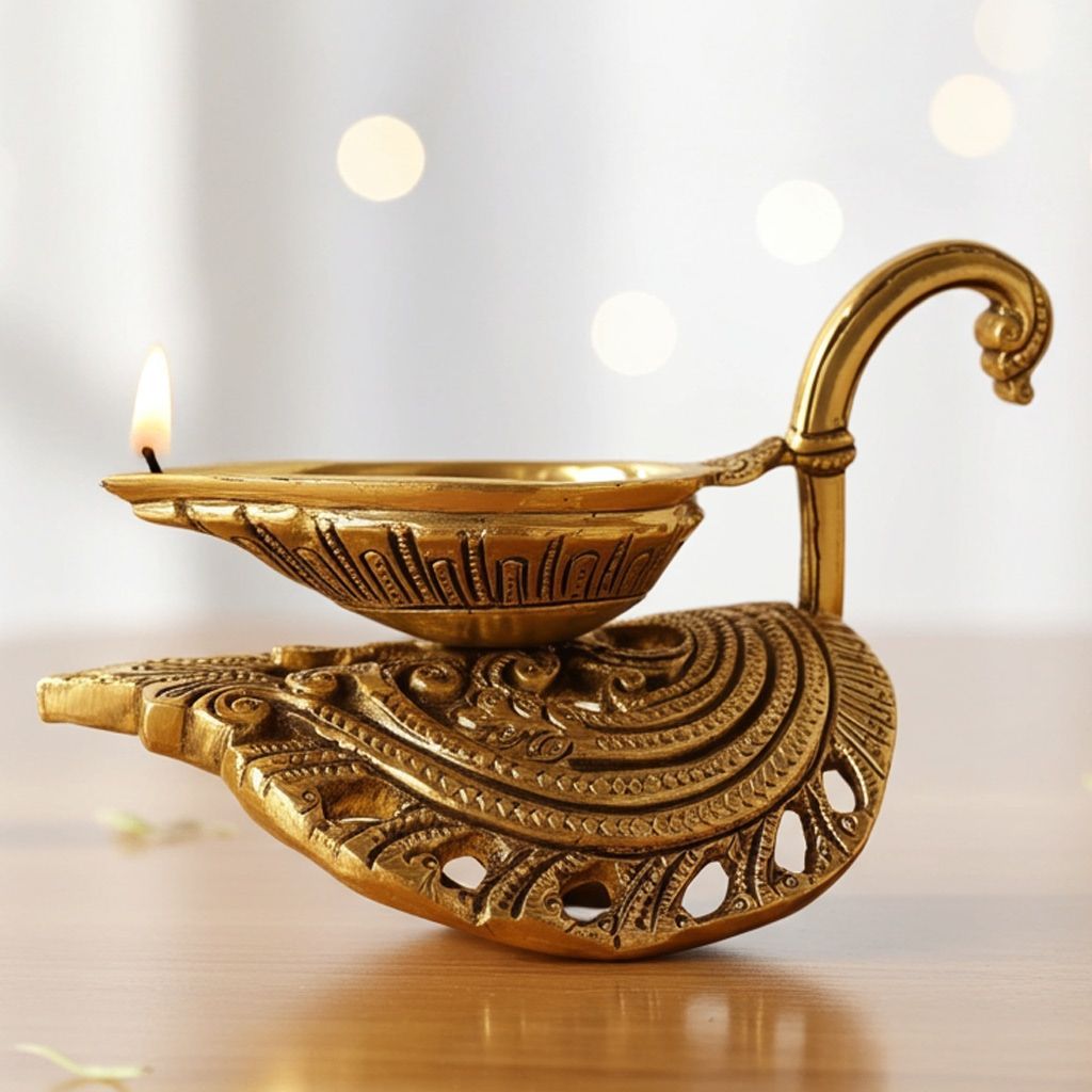 Brass Table Decor Duck Shape Oil Lamp Deepak  - Unique Table Decor Deepak, Height : 3.6 Inch (BSMAS1197 A)