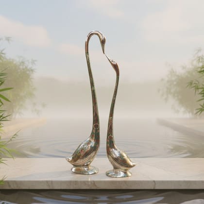 Brass Duck Pair Decorative Showpiece Statue for Home & Office Decor, Height : 33.5 Inch (ANMAS071 A) Brass Duck Pair Decorative Showpiece Statue for Home & Office Decor, Height : 33.5 Inch (ANMAS071 A)