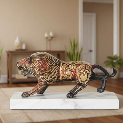 Traditional Brass Lion Decorative Showpiece Statue for Living Room Decor, Height : 3.5 Inch (ANMAS179 A) Traditional Brass Lion Decorative Showpiece Statue for Living Room Decor, Height : 3.5 Inch (ANMAS179 A)