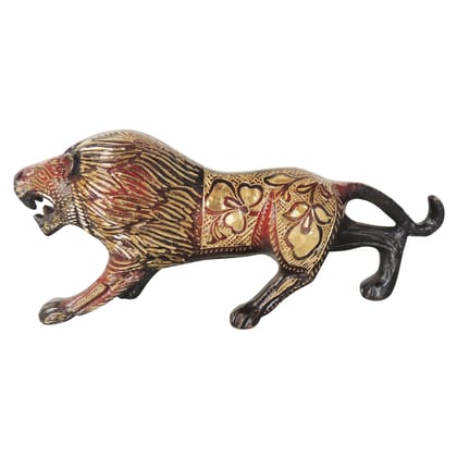Traditional Brass Lion Decorative Showpiece Statue for Living Room Decor, Height : 3.5 Inch (ANMAS179 A) Traditional Brass Lion Decorative Showpiece Statue for Living Room Decor, Height : 3.5 Inch (ANMAS179 A)