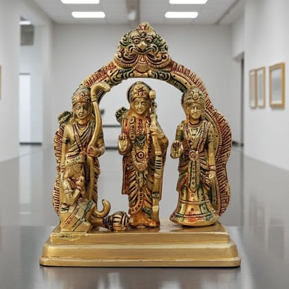 Brass Ram Darbar God Idol Statue | Spiritual Puja Murti, Height : 7 Inch (BSMAS131 M)