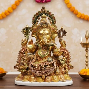 Brass Showpiece Ganesh Ji Statue (BSMAS405)
