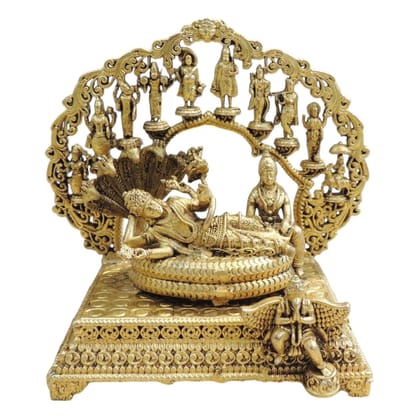 Brass Vishnu Laxmi Dashavatar Idol Statue for Home Temple, Height : 5 Inch (BSMAS1934 D)