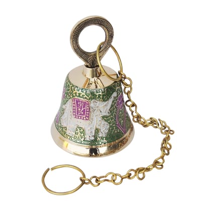 Brass Hanging Temple Pooja Bell, Hanging Bell, Height : 4.8 Inch (FMAS641 A)