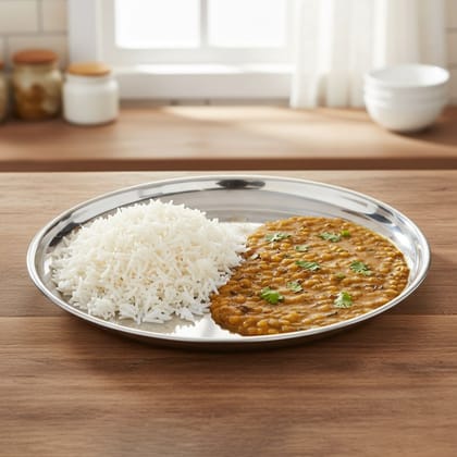 Pure Stainless Steel Thali Plate 14 Inch Serving Plate (SMAS078 D)