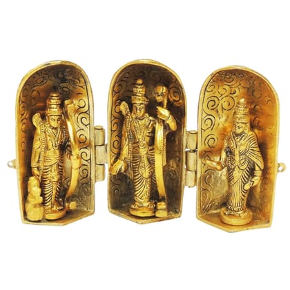 Aluminium Ram Darbar Idol Statue | Lightweight Ram Parivar Murti for Worship, Height : 5.3 Inch (ASMAS276 G)