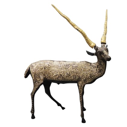 Brass Standing Deer Home Decorative Showpiece Statue for Luxury Interior Decor, Height : 33.5 Inch (ANMAS021 Y) Brass Standing Deer Home Decorative Showpiece Statue for Luxury Interior Decor, Height : 33.5 Inch (ANMAS021 Y)